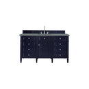 James Martin Brittany 60" Victory Blue Single Vanity with 3 cm Cala Blue Quartz Top 650-V60S-VBL-3CBL