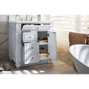 James Martin Bristol 30" Single Vanity Bright White with 3 cm Classic White Quartz Top 157-V30-BW-3CLW