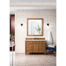 James Martin Brittany 48" Saddle Brown Single Vanity with 3 cm Eternal Serena Quartz Top 650-V48-SBR-3ESR