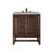 James Martin Athens 30" Single Vanity Cabinet Mid Century Acacia with 3 cm Eternal Serena Top E645-V30-MCA-3ESR