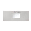 James Martin Bristol 60" Single Vanity Bright White with 3 cm Eternal Serena Quartz Top 157-V60S-BW-3ESR