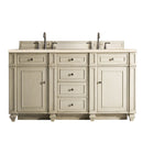 James Martin Bristol 60" Double Vanity Vintage Vanilla with 3 cm Eternal Marfil Quartz Top 157-V60D-VV-3EMR