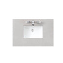 James Martin Addison 36" Single Vanity Cabinet Glossy White with 3 cm Eternal Serena Top E444-V36-GW-3ESR