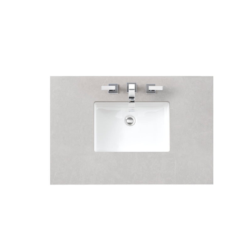 James Martin 36" Single Top 3 cm Eternal Serena Quartz with Sink 050-S36-ESR-SNK