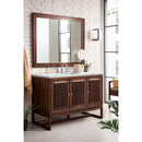 James Martin Athens 48" Single Vanity Cabinet Mid Century Acacia with 3 cm Ethereal Noctis Top E645-V48-MCA-3ENC