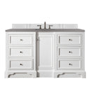 James Martin De Soto 60" Single Vanity Bright White with 3 cm Grey Expo Quartz Top 825-V60S-BW-3GEX