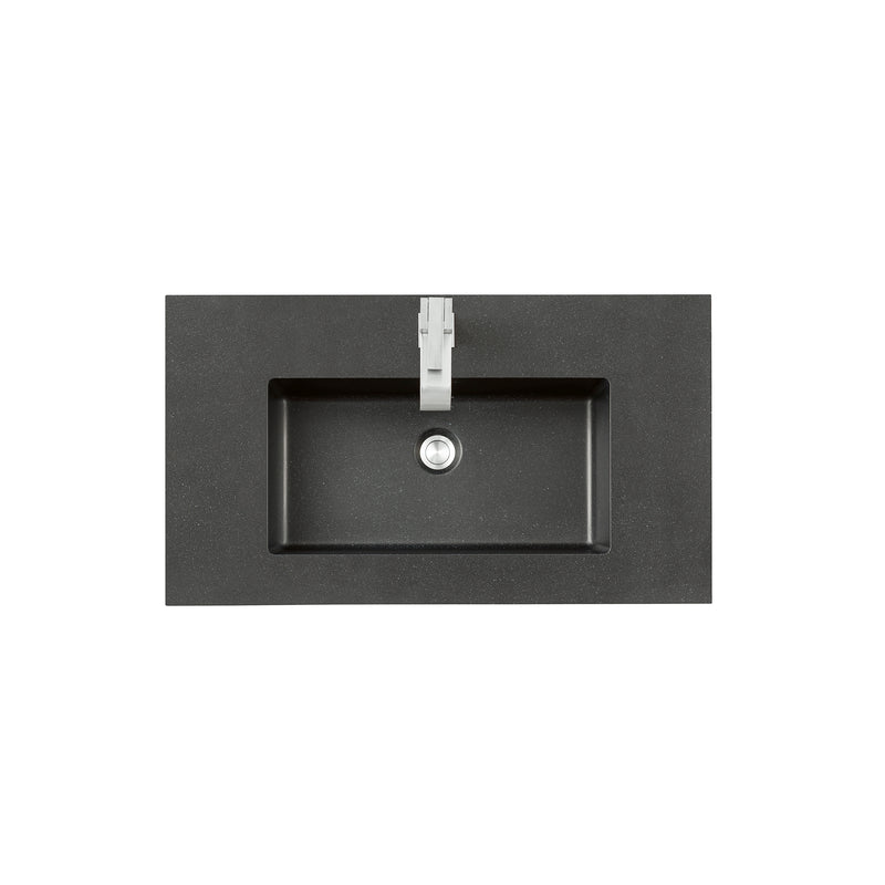 James Martin 31.5" Single Sink Top Charcoal Black SWB-S31.5-CHB