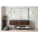 James Martin Columbia 72" Single Vanity Coffee Oak with Dusk Gray Glossy Composite Top 388-V72S-CFO-BN-DGG