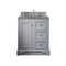 James Martin De Soto 30" Single Vanity Silver Gray with 3 cm Grey Expo Quartz Top 825-V30-SL-3GEX