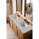 James Martin Savannah 72" Double Vanity Cabinet Driftwood with 3 cm Eternal Serena Quartz Top 238-104-5711-3ESR