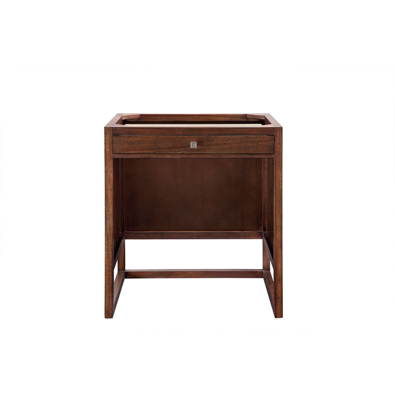 James Martin Athens 60" Single Vanity Cabinet Mid Century Acacia with 3 cm Gray Expo Quartz Top E645-V60S-MCA-3GEX