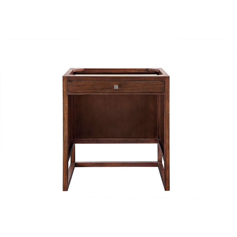 James Martin Athens 30" Single Vanity Cabinet Mid Century Acacia with 3 cm Ethereal Noctis Top E645-V30-MCA-3ENC