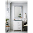 James Martin Copper Cove Encore 30" Single Vanity Bright White with 3 cm Cala Blue Quartz Top 301-V30-BW-3CBL