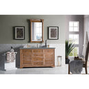 James Martin Savannah 60" Single Vanity Cabinet Driftwood with 3 cm Cala Blue Quartz Top 238-104-5311-3CBL