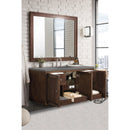 James Martin Athens 48" Single Vanity Cabinet Mid Century Acacia with 3 cm Gray Expo Quartz Top E645-V48-MCA-3GEX