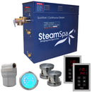 SteamSpa Royal 12 KW QuickStart Acu-Steam Bath Generator Package in Brushed Nickel