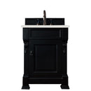 James Martin Brookfield 26" Antique Black Single Vanity with 3 cm Eternal Serena Quartz Top 147-114-V26-AQB-3ESR