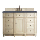 James Martin Bristol 60" Single Vanity Vintage Vanilla with 3 cm Charcoal Soapstone Quartz Top 157-V60S-VV-3CSP