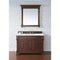 James Martin Brookfield 48" Warm Cherry Single Vanity with 3 cm Ethereal Noctis Quartz Top 147-114-5286-3ENC