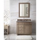 James Martin Bristol 36" Single Vanity Whitewashed Walnut with 3 cm Gray Expo Quartz Top 157-V36-WW-3GEX