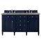 James Martin Brittany 60" Victory Blue Double Vanity with 3 cm Grey Expo Quartz Top 650-V60D-VBL-3GEX