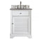 James Martin Savannah 26" Single Vanity Cabinet Bright White with 3 cm Grey Expo Quartz Top 238-104-V26-BW-3GEX