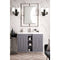 James Martin Alicante' 39.5" Single Vanity Cabinet Gray Smoke with White Glossy Resin Countertop E110-V39.5-GSM-WG