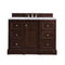 James Martin De Soto 48" Single Vanity Burnished Mahogany with 3 cm Carrara Marble Top 825-V48-BNM-3CAR