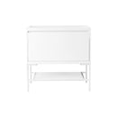 James Martin Milan 35.4" Single Vanity Cabinet Glossy White 801-V35.4-GW