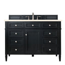 James Martin Brittany 48" Black Onyx Single Vanity with 3 cm Eternal Marfil Quartz Top 650-V48-BKO-3EMR