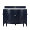 James Martin Brittany 46" Single Vanity Victory Blue with 3 cm Carrara Marble Top 650-V46R-VBL-CAR