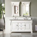 James Martin Brookfield 60" Bright White Double Vanity with 3 cm Eternal Serena Quartz Top 147-V60D-BW-3ESR