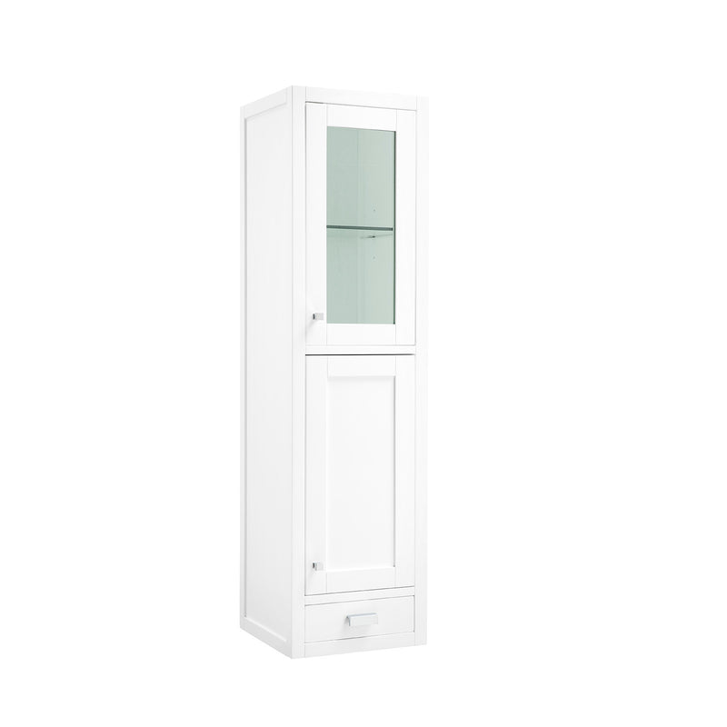 James Martin Addison 48" Single Vanity Cabinet Glossy White with 3 cm Cala Blue Top E444-V48-GW-3CBL