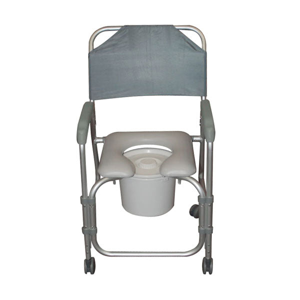 Drive Medical Lightweight Portable Shower Commode Chair with Casters