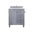 James Martin Copper Cove Encore 30" Single Vanity Silver Gray with 3 cm Ethereal Noctis Quartz Top 301-V30-SL-3ENC