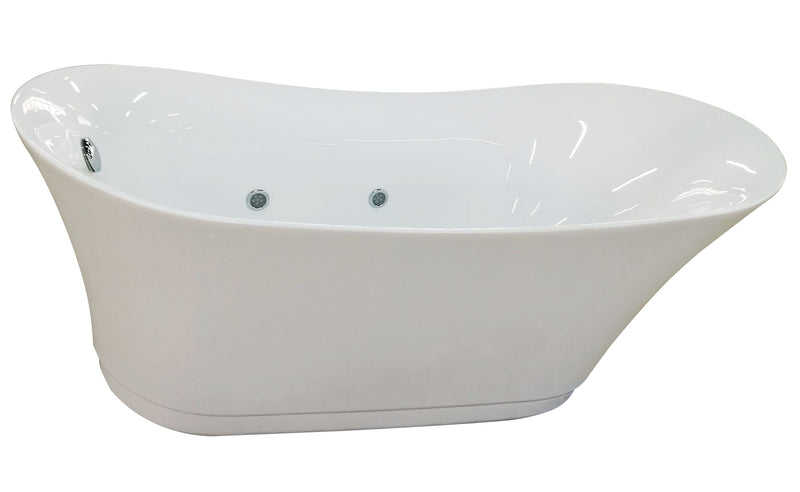 ALFI EAGO 6' White Free Standing Air Bubble Bathtub AM2140