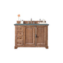 James Martin Providence 48" Single Vanity Cabinet Driftwood with 3 cm Cala Blue Quartz Top 238-105-5211-3CBL