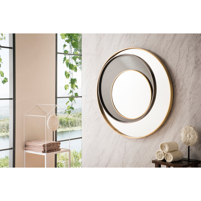 James Martin Cosmos 35.4" Mirror Radiant Gold and Onyx 903-M35.4-RG-OX