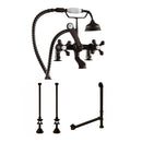 Cambridge Plumbing Complete Package for Deck Mount Clawfoot Tub 2" Deck Risers BRZ