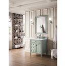 James Martin Brittany 30" Single Vanity Sage Green with 3 cm Ethereal Noctis Quartz Top 650-V30-SGR-3ENC