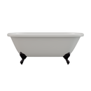 Cambridge Plumbing Acrylic Double Ended Clawfoot Bathtub 60"x30" No Drillings BRZ Feet