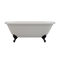 Cambridge Plumbing Acrylic Double Ended Clawfoot Bathtub 60"x30" No Drillings BRZ Feet