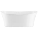 Bemma Lago 62" L x 29.87" W Freestanding Soaking Solid Surface Bathtub