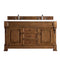 James Martin Brookfield 60" Country Oak Double Vanity with 3 cm Classic White Quartz Top 147-114-5671-3CLW