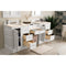 James Martin De Soto 82" Double Vanity Set Bright White with Makeup Table 3 cm Eternal Marfil Quartz Top 825-V82-BW-DU-EMR