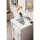 James Martin Brookfield 26" Bright White Single Vanity with 3 cm Ethereal Noctis Quartz Top 147-V26-BW-3ENC