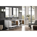 James Martin Athens 72" Double Vanity Cabinet Glossy White with 3 cm Gray Expo Quartz Top E645-V72-GW-3GEX