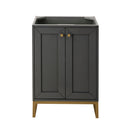 James Martin Chianti 24" Single Vanity Cabinet Mineral Grey Radiant Gold E303-V24-MG-RGD