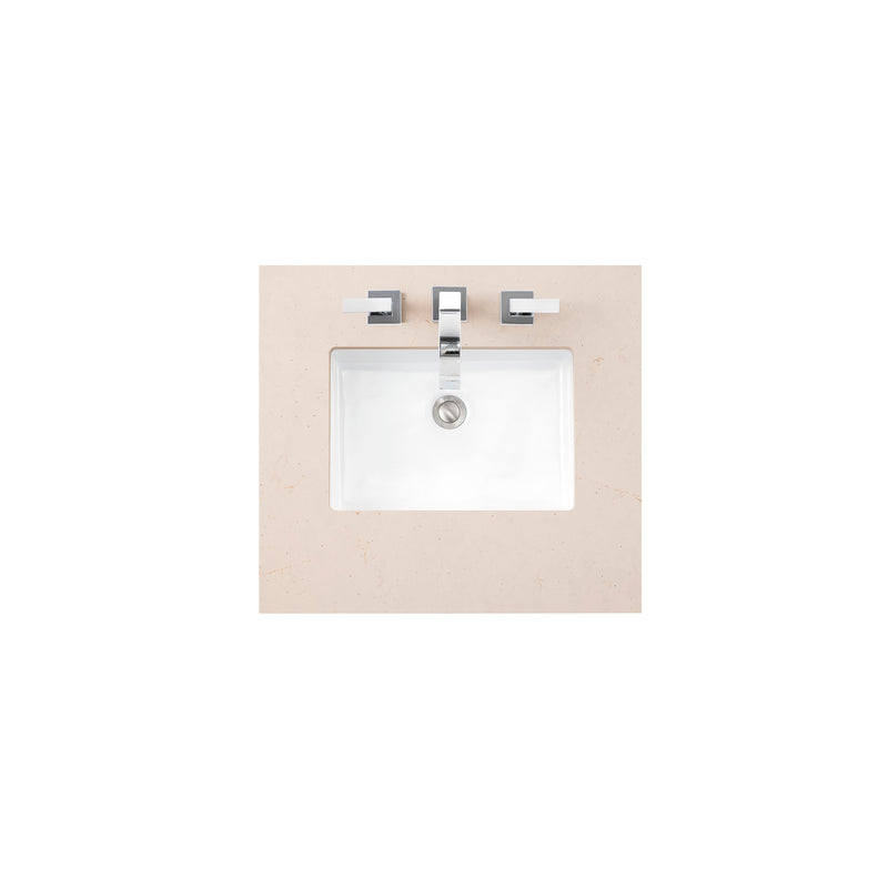 James Martin 26" Single Top 3 cm Eternal Marfil Quartz with Sink 050-S26-EMR-SNK