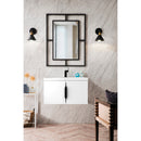 James Martin Columbia 31.5" Single Vanity Cabinet Glossy White with White Glossy Resin Countertop 388-V31.5-GW-WG